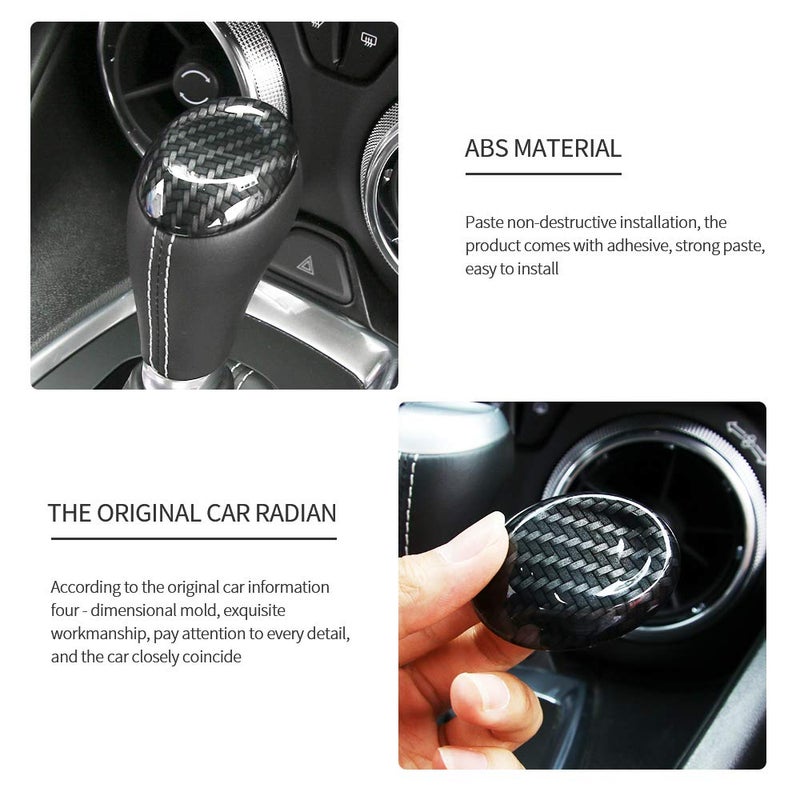 CheroCar غطاء مقبض نقل الحركة CheroCar لسيارة كامارو، زينة من ألياف الكربون لسيارة شيفروليه كامارو 2016-2025+، ملحقات داخلية - Image 2